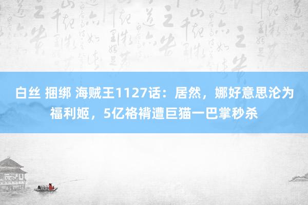 白丝 捆绑 海贼王1127话：居然，娜好意思沦为福利姬，5亿袼褙遭巨猫一巴掌秒杀