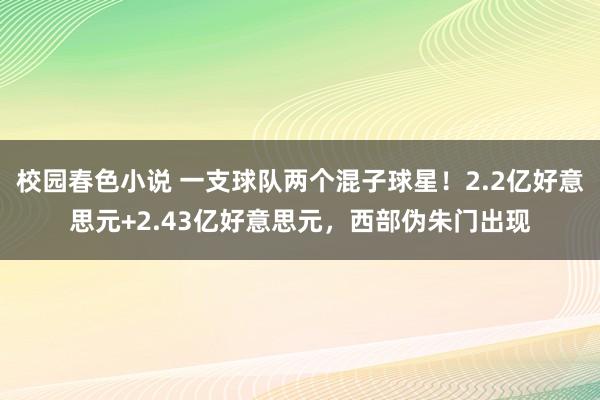 校园春色小说 一支球队两个混子球星！2.2亿好意思元+2.43亿好意思元，西部伪朱门出现