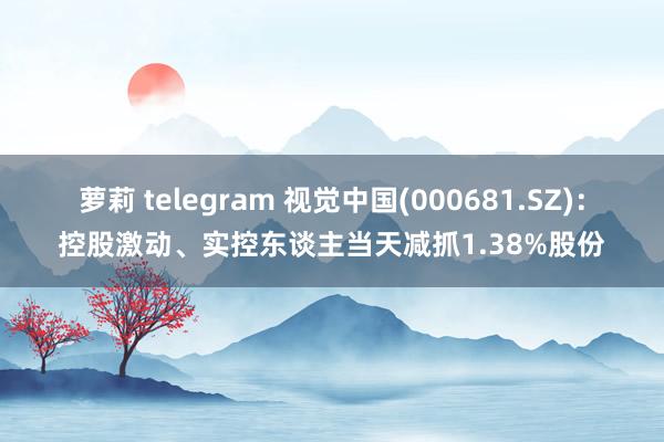 萝莉 telegram 视觉中国(000681.SZ)：控股激动、实控东谈主当天减抓1.38%股份