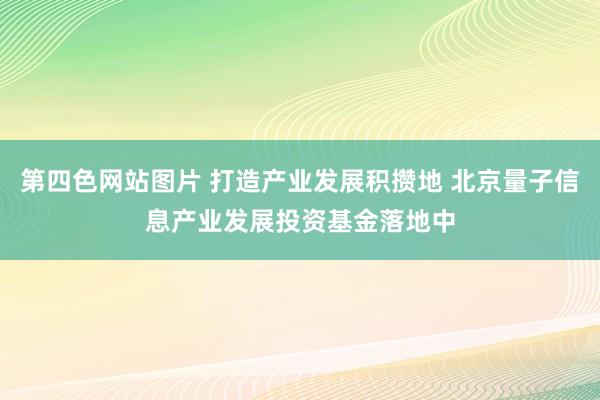 第四色网站图片 打造产业发展积攒地 北京量子信息产业发展投资基金落地中