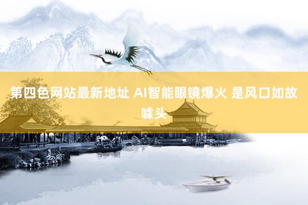 第四色网站最新地址 AI智能眼镜爆火 是风口如故噱头