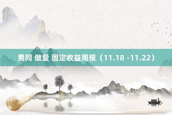 男同 做爱 固定收益周报（11.18 -11.22）