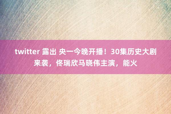 twitter 露出 央一今晚开播！30集历史大剧来袭，佟瑞欣马晓伟主演，能火