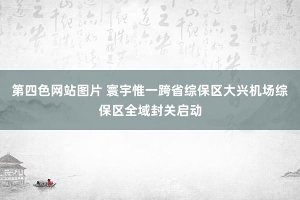 第四色网站图片 寰宇惟一跨省综保区大兴机场综保区全域封关启动