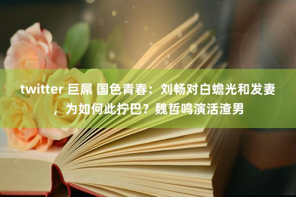 twitter 巨屌 国色青春：刘畅对白蟾光和发妻，为如何此拧巴？魏哲鸣演活渣男