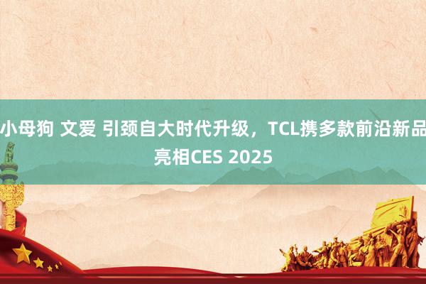 小母狗 文爱 引颈自大时代升级，TCL携多款前沿新品亮相CES 2025